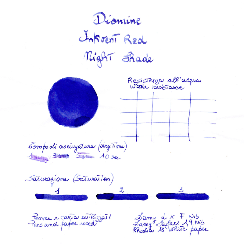 Diamine Inkvent Night Shade Ink Bottle 50 ml Red Edition