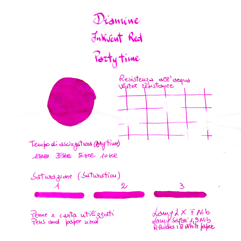 Diamine Inkvent Party Time Inchiostro 50 ml Red Edition Shimmer