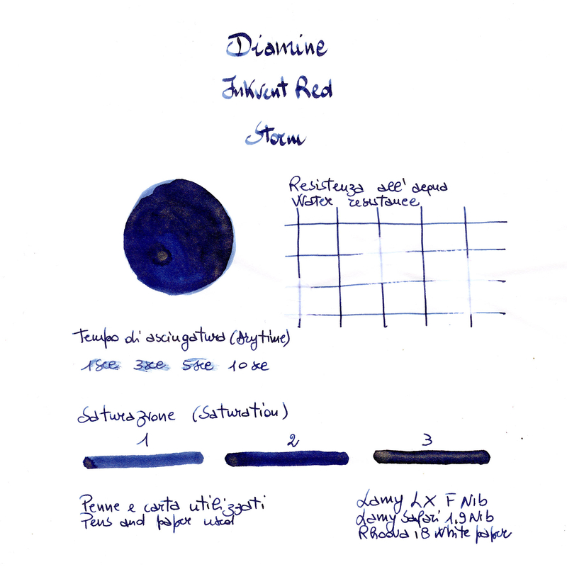 Diamine Inkvent Storm Ink Bottle 50 ml Red Edition Shimmer