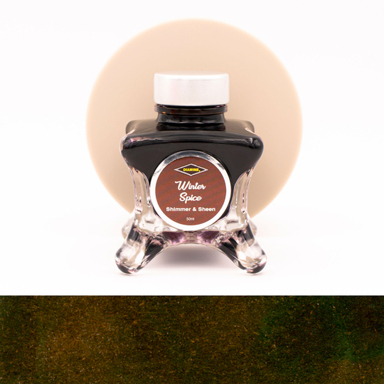 Diamine Inkvent Winter Spice Ink Bottle 50 ml Red Edition Shimmer & Sheen