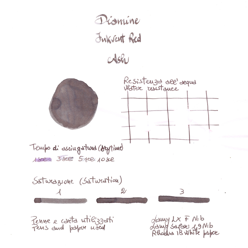 Diamine Inkvent Ash Ink Bottle 50 ml Red Edition