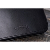 Galen Leather Zippered A5 Notebook Folio Nero