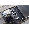 Galen Leather Zippered A5 Notebook Folio Nero