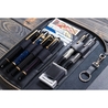 Galen Leather Zippered A5 Notebook Folio Nero