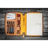 Galen Leather Zippered Folio A5 Notebook Crazy Horse Honey Ochre