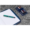 Galen Leather Zippered Folio A5 Notebook Crazy Horse Navy Blue