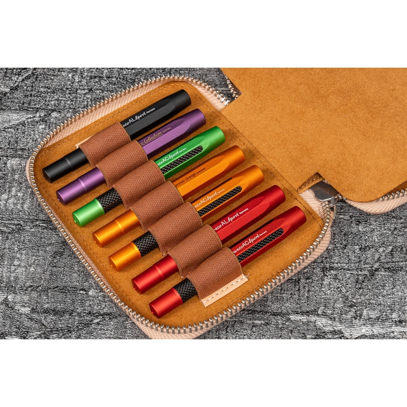 Galen Leather Portapenne in Pelle per Kaweco 14 Posti Undyed Leather