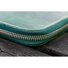 Galen Leather Zippered 10 Slots Pen Case Crazy Horse Forest Green