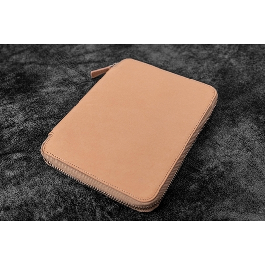 Galen Leather Portapenne in Pelle 10 Posti con Notebook A5 Undyed Leather