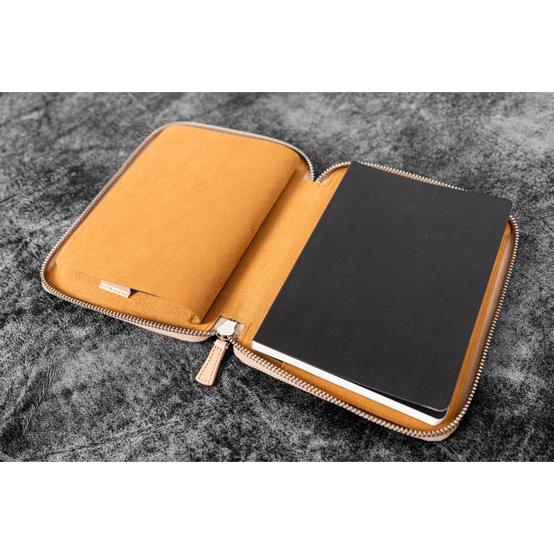Galen Leather Portapenne in Pelle 10 Posti con Notebook A5 Undyed Leather