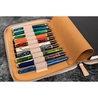 Galen Leather Portapenne in Pelle 10 Posti con Notebook A5 Undyed Leather