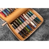 Galen Leather Zippered 20 Slots Pen Case Undyed Leather