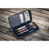 Galen Leather Portapenne in Pelle con Zip 3 Posti Crazy Horse Navy Blue