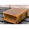 Galen Leather Zippered 40 Slots Pen Case Crazy Horse Brown