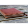 Galen Leather Portapenne in Pelle 5 Posti con Notebook A6 Marrone