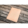 Galen Leather Zippered 5 Slots Pen Case with A6 Notebook Undyed Leather