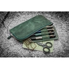 Galen Leather Slip-N-Zip Portapenne in Pelle 4 Posti Crazy Horse Forest Green