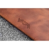 Galen Leather Slip-N-Zip 4 Slots Zippered Pen Pouch Crazy Horse Tan