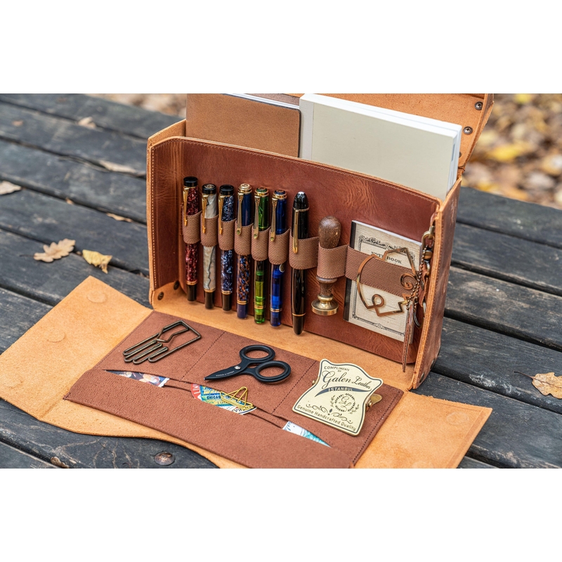 Galen Leather Writer's Medic Bag Crazy Horse Tan