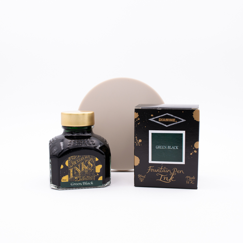 Diamine Green Black Ink Bottle 80 ml
