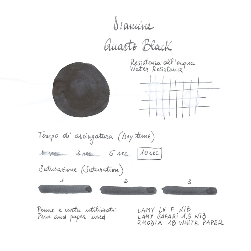 Diamine Quartz Black Ink Bottle 80 ml