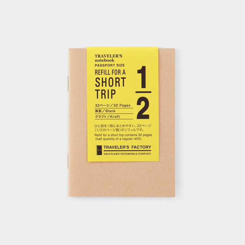 Traveler's Factory Refill Passport Size Short Trip Kraft