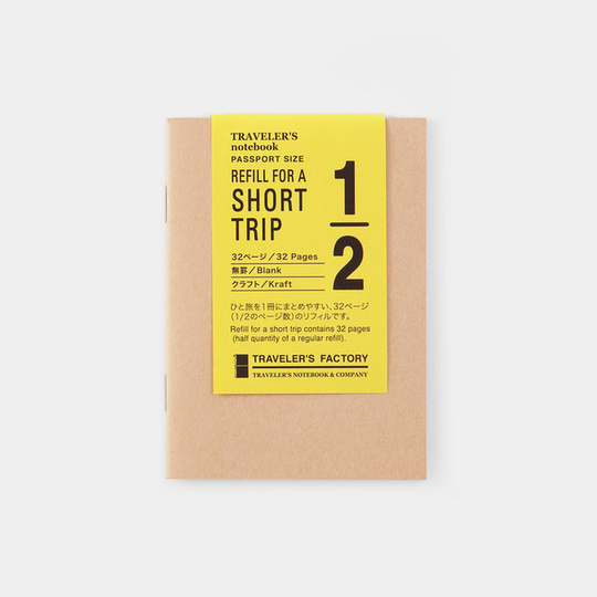Traveler's Factory Refill Passport Size Short Trip Kraft