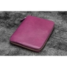 Galen Leather Zippered Folio A5 Purple