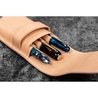 Galen Leather Flap Pen Case for 3 Pens Undyed