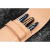 Galen Leather Flap Pen Case for 3 Pens Undyed