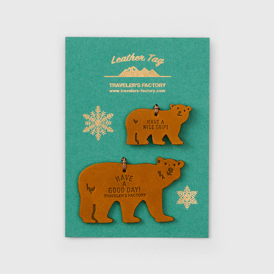 Traveler's Factory Holiday Bear Leather Tag Limited Edition
