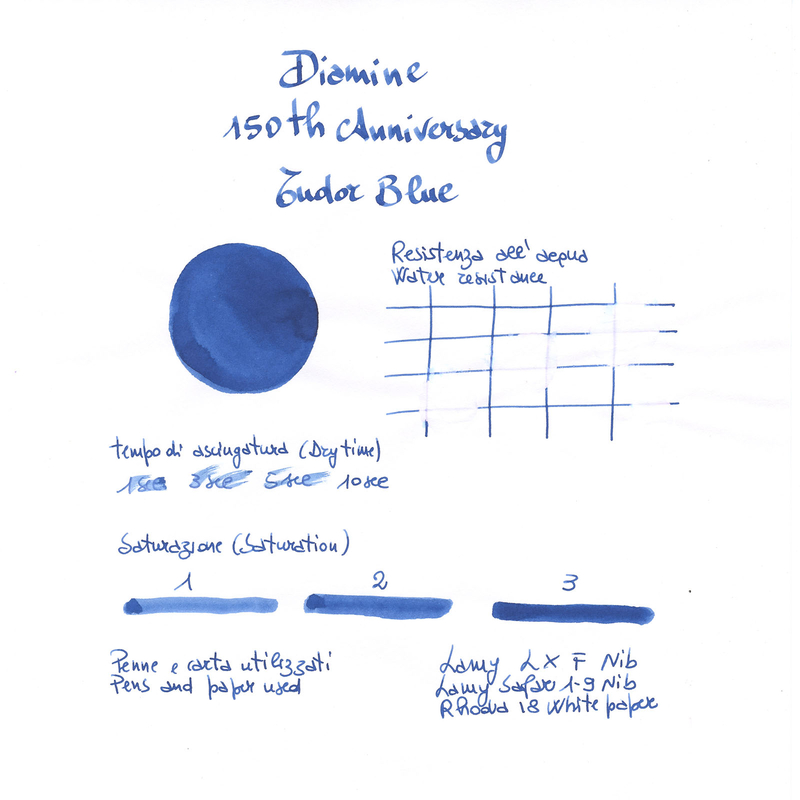 Diamine 150th Anniversary Tudor Blue Ink Bottle 40 ml