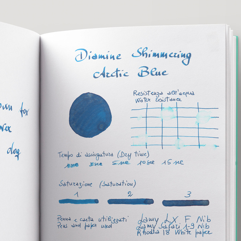 Diamine Shimmering Arctic Blue Ink Bottle 50 ml