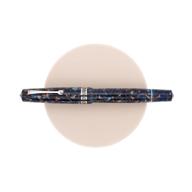 Leonardo Momento Magico Penna Stilografica Pietra Salata & Rodio 14 KT