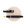Leonardo Momento Magico Penna Stilografica Anima Nera Matte & Oro 14 KT