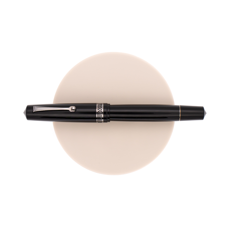Leonardo Momento Magico Fountain Pen Black Soul Glossy & Ruthenium 14 KT