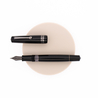 Leonardo Momento Magico Penna Stilografica Anima Nera Glossy & Rutenio 14 KT