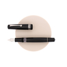 Leonardo Momento Magico Fountain Pen Black Soul Glossy & Rhodium 14 KT
