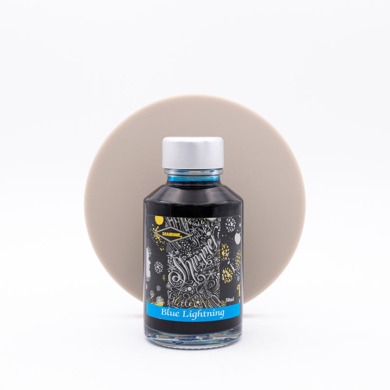 Diamine Shimmering Blue Lightning Ink Bottle 50 ml
