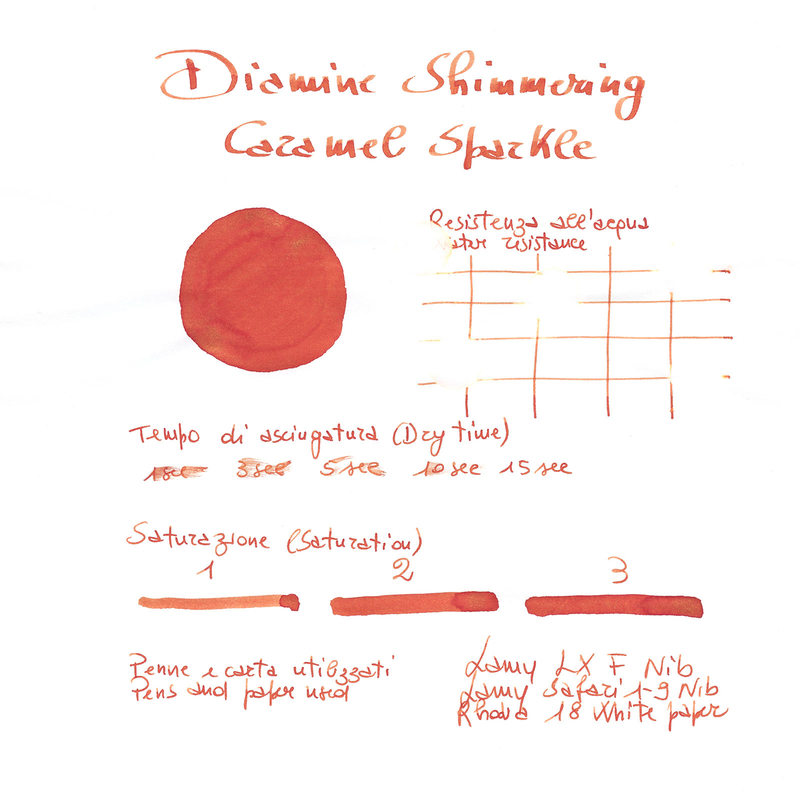 Diamine Shimmering Caramel Sparkle Ink Bottle 50 ml