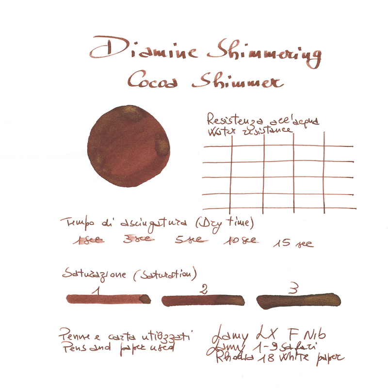 Diamine Shimmering Cocoa Shimmer Ink Bottle 50 ml