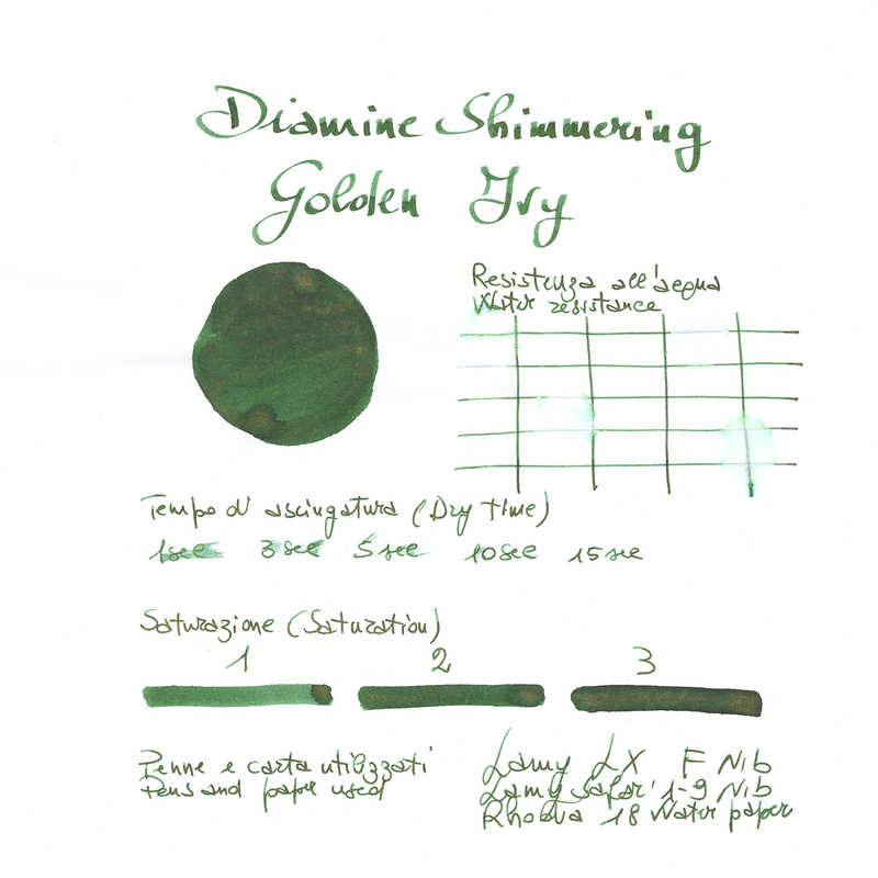 Diamine Shimmering Golden Ivy Inchiostro 50 ml