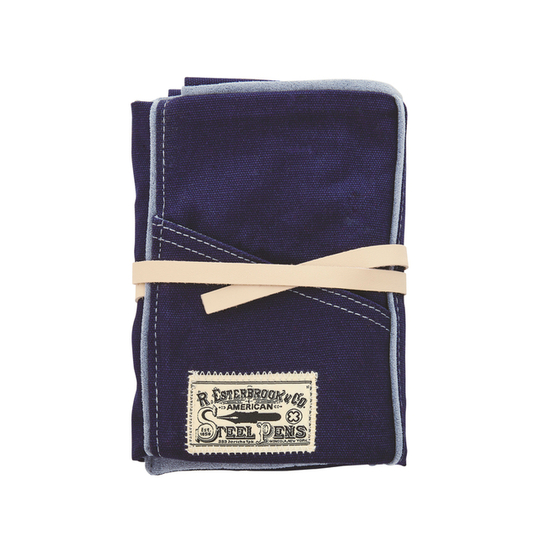 Esterbrook Pen Roll for 6 Pens Navy
