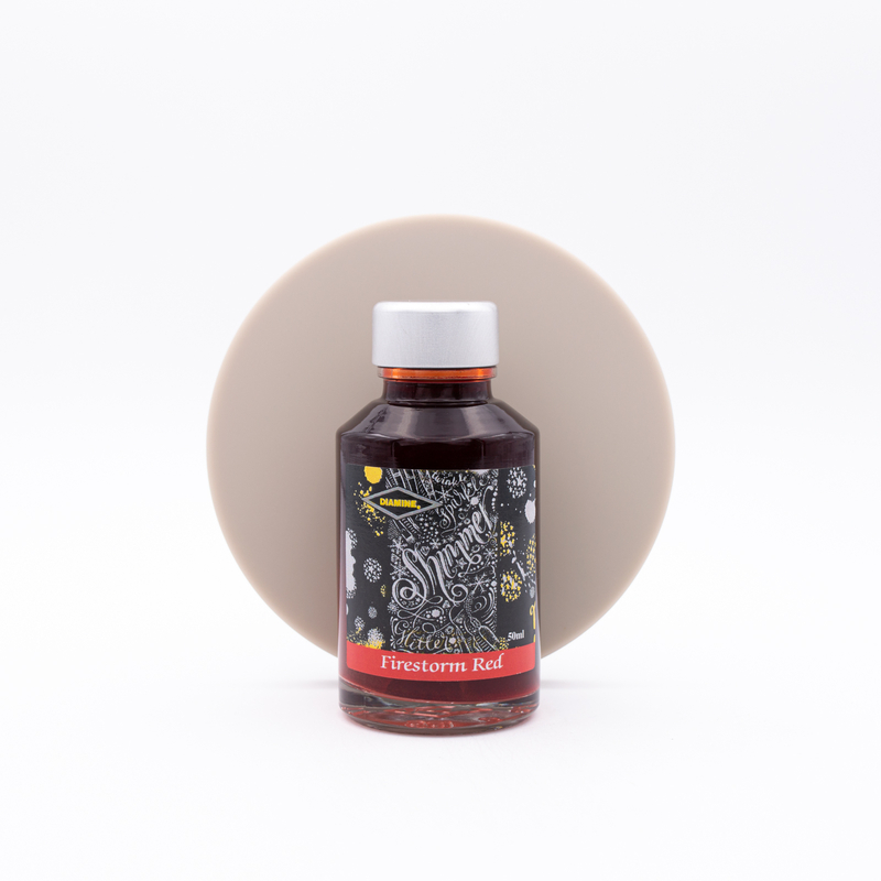 Diamine Shimmering Firestorm Red Ink Bottle 50 ml