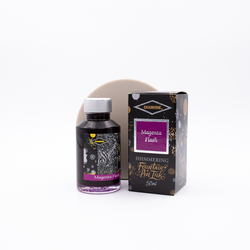 Diamine Shimmering Magenta Flash Ink Bottle 50 ml