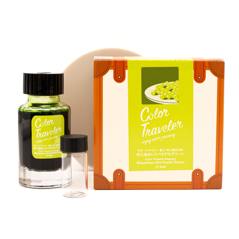 Color Traveler Wasanbon Oiri Pastel Green Ink Bottle 30 ml