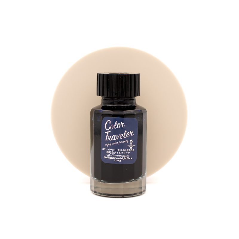 Color Traveler Red Lighthouse Night Black Ink Bottle 30 ml