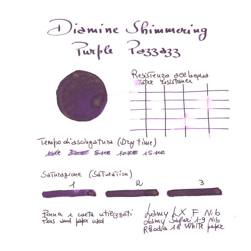 Diamine Shimmering Purple Pazzazz Ink Bottle 50 ml