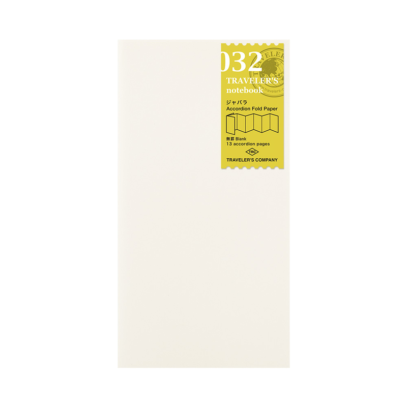 Traveler's Notebook Refill 032 Regular Size Accordion Fold Paper
