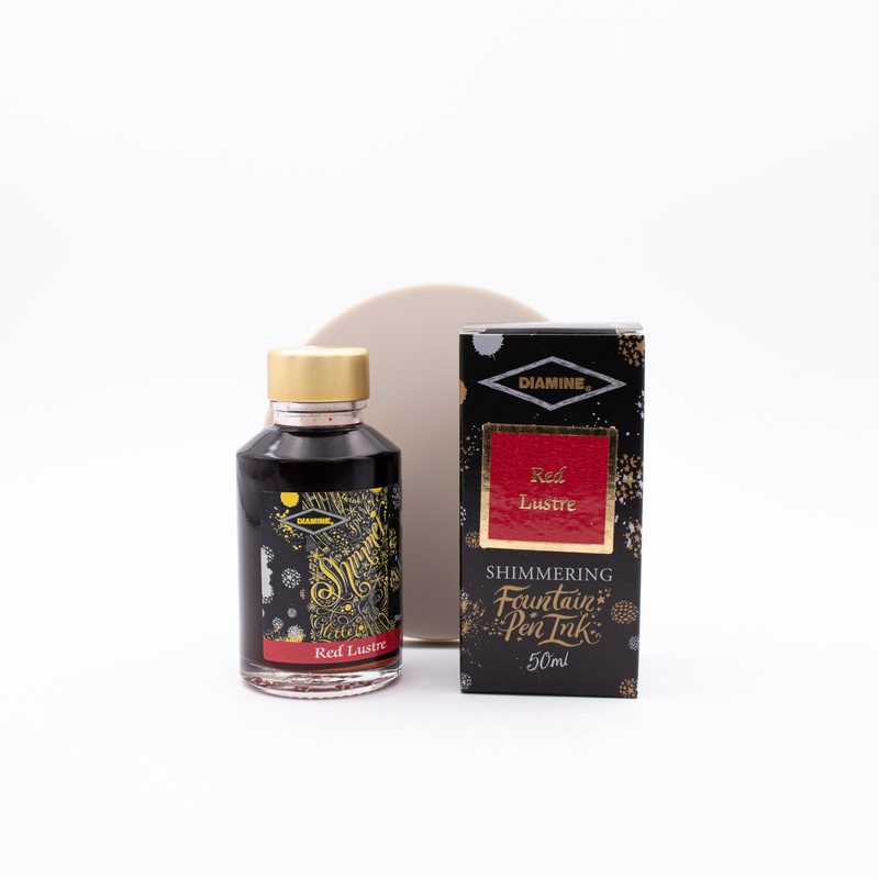 Diamine Shimmering Red Lustre Ink Bottle 50 ml